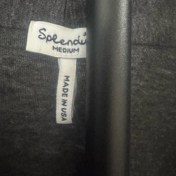 NWT Splendid Charcoal Long Sleeve chic cowlneck  Dress Medium - Picture 3 of 13